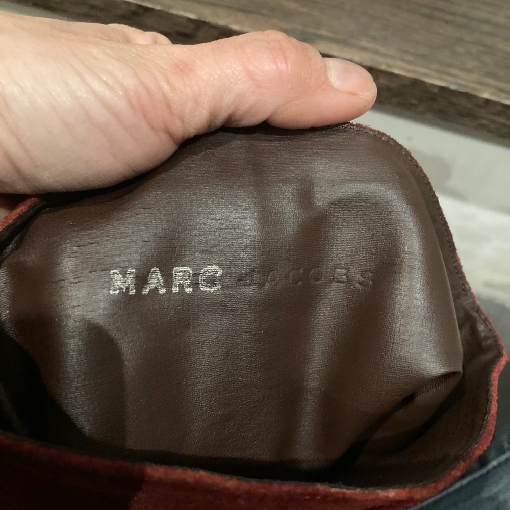 Burgundy suede Marc Jacobs tall boots - Picture 10 of 14